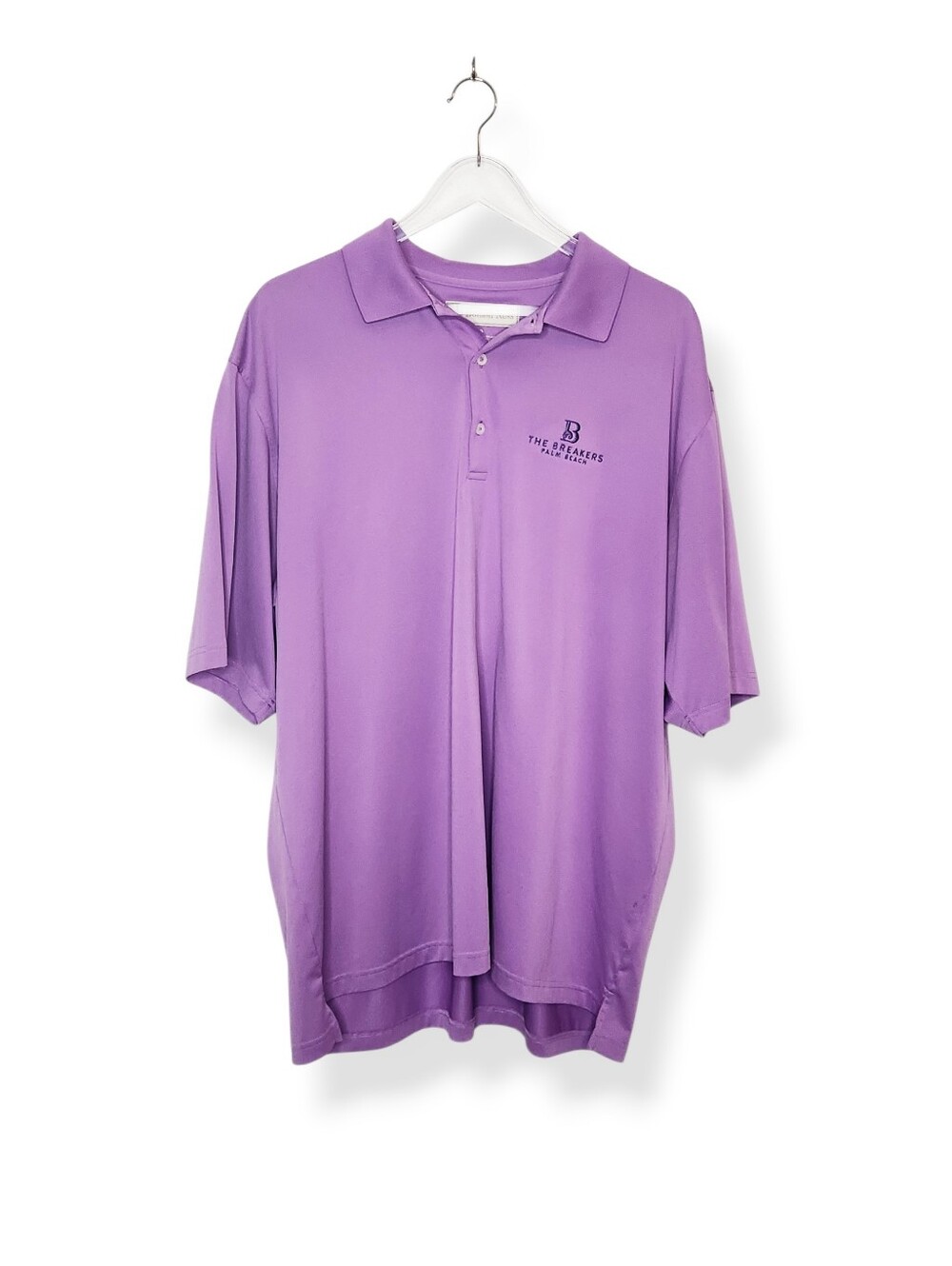Donald Ross Men's The Breakers Palm Beach Embroidered Polo in Lavender Size XL